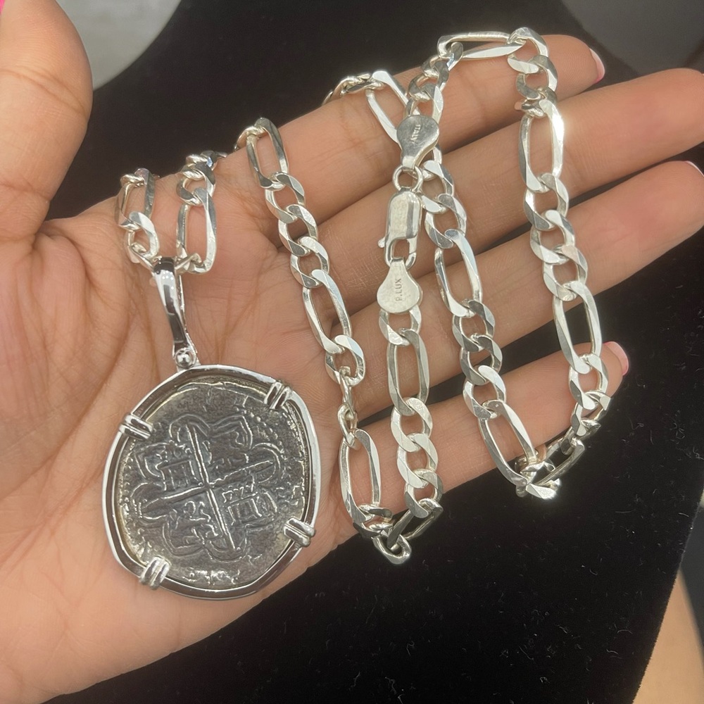 Atocha silver coin necklace